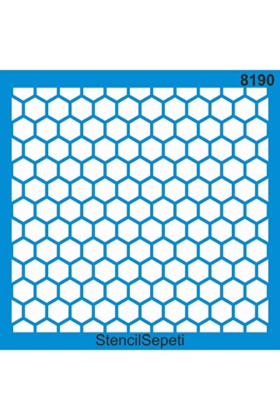 StencilSepeti نمط قرص العسل - قالب رسم استنسل 40 × 40 سم