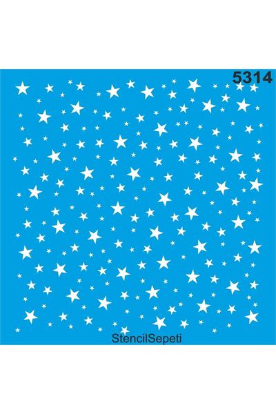 StencilSepeti Stars- Stencil Painting Template 40X40Cm