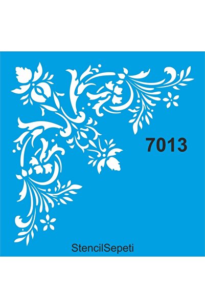 StencilSepeti Corner Pattern - Stencil Painting Template 40x40cm