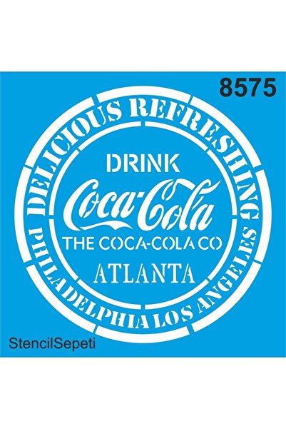 StencilSepeti كوكا كولا - قالب تلوين استنسل 40x40 سم