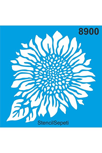 StencilSepeti نمط عباد الشمس - قالب رسم استنسل 40 × 40 سم