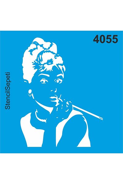 StencilSepeti Audrey Hepburn - Stencil Painting Template 50x50cm - No Refund!
