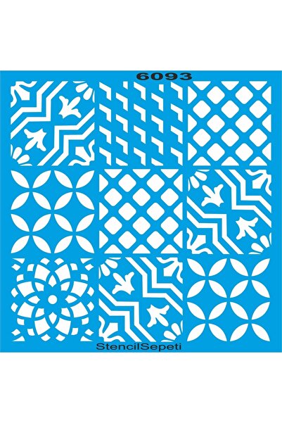 StencilSepeti نمط البلاط - قالب الرسم الاستنسل 40x40 سم