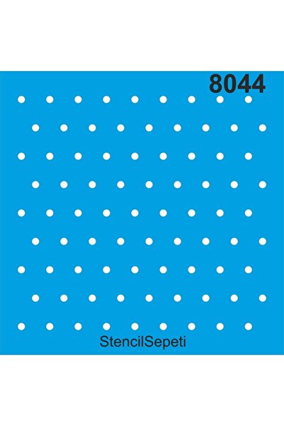 StencilSepeti Polka Dot Pattern - Stencil Painting Template 30x30cm