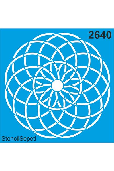 StencilSepeti Torus Flower - Stencil Painting Template 50x50cm - No Refund!