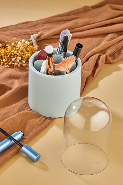 Poomy 7 Bölmeli Makyaj Organizeri - Daisy Şeffaf Kapaklı Büyük Makyaj Organizeri