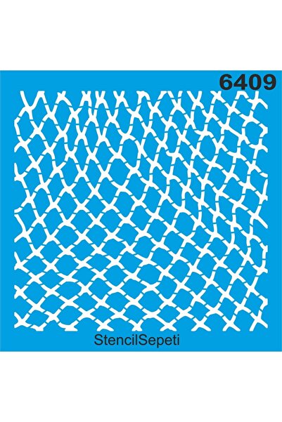 StencilSepeti Balık Ağı - Stencil Boyama Şablonu 20x20cm