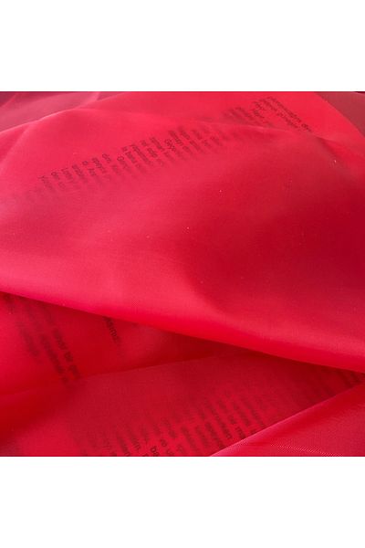 Akteks Red Tulle Satin Lining Fabric (Floor Shows) 150cm Most Seamless