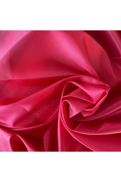 Ak-teksim Kumaş Tekstil Tasarım Red Tulle Satin Lining Fabric (Floor Shows) 150cm Most Seamless