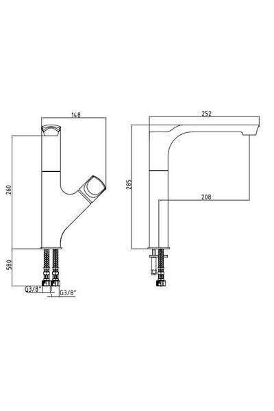 Eca Myra Stainless Steel Sink Faucet