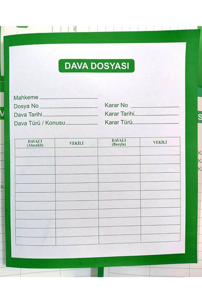İKRACENTER Case File-green-50 Pieces-50 Pieces Green Case File