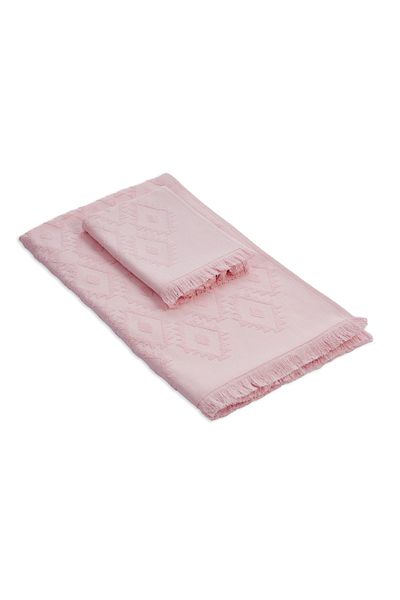 CottonTherapy Saw 2-Piece Premium Σετ Πετσέτες Μπάνιου 100% Βαμβάκι