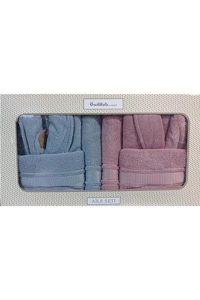 Özdilek Σετ μπουρνούζι Colorist Blue Pink