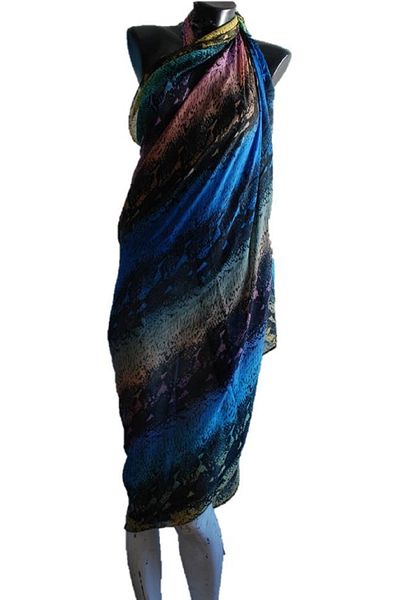 chacklin Fractal 1 Patterned Pareo/sarong (110 X180 Cm)