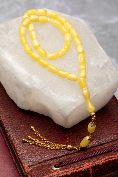 enderun Hediyelik Hakiki Beyrut Damla Kehribar Tesbih