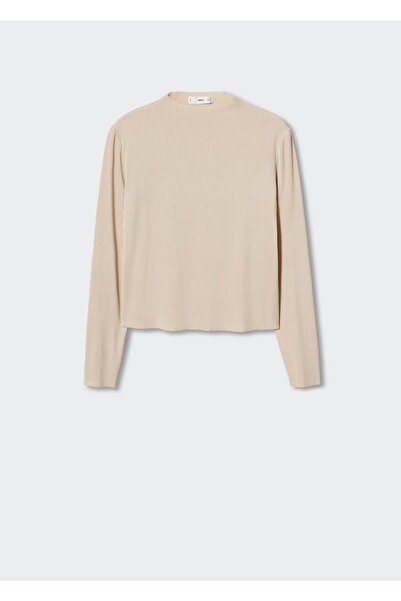 MANGO Woman Πλισέ μπλουζάκι