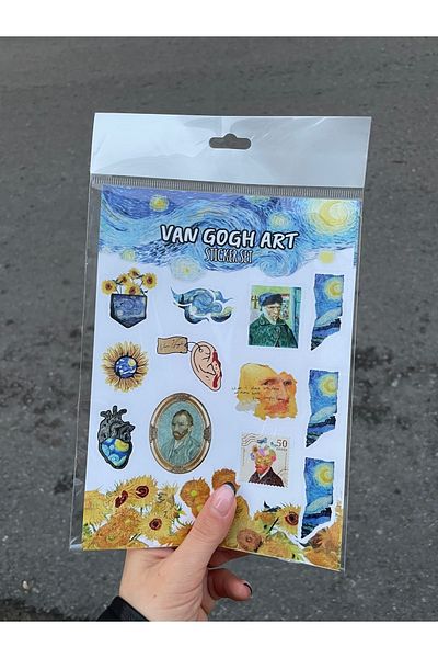 Planet Butik Van Gogh Art Agenda, Planner, Phone, Notebook Sticker Set
