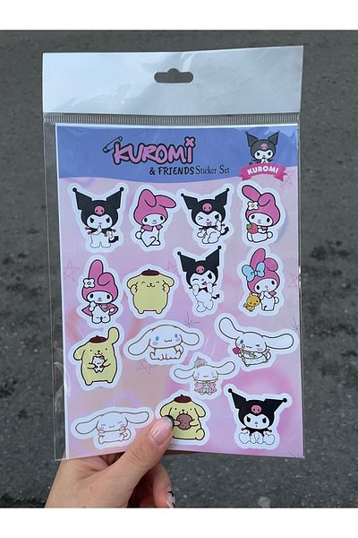 Planet Butik Kuromi And Friends Agenda, Planner, Phone, Notebook Sticker Set