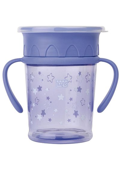 saro Lilac Drinking Cup with Handle that Can Be Drinked from All Sides