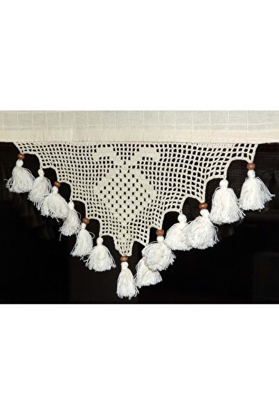 Buldan Work 12-Pack Knitted Craft Curtain Lace-strawberry Pattern