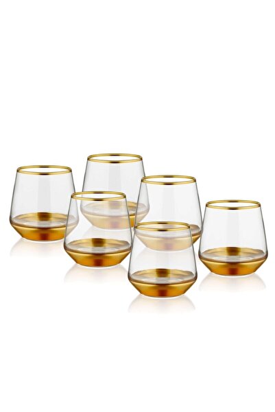 The Mia Glam Su Bardağı Kısa Gold 6 Parça GLM0050