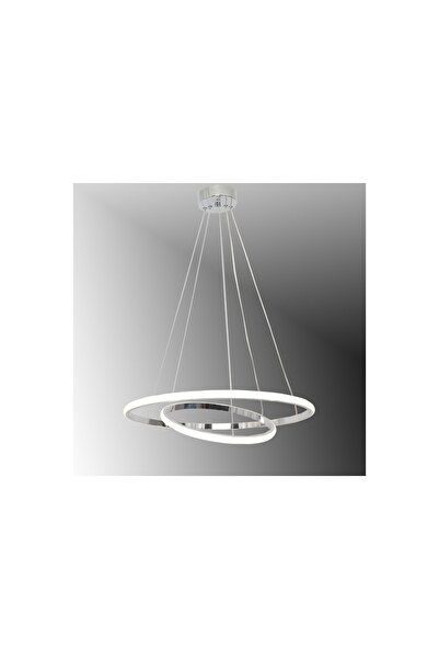 RSCOLLECTIONS 40/50 Krom Alüminyum Parlak Kasa Ledli Avize