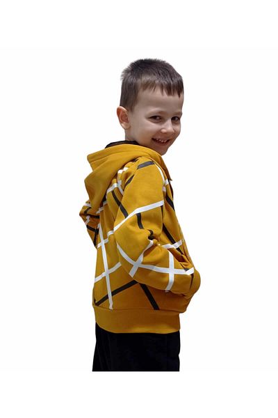 Fox Life Kids Hanorac pentru băiat cu glugă cu trei fire și fermoar
