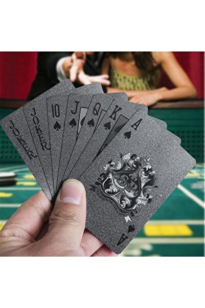 gifttime بطاقة لعب مطلية باللون الأسود