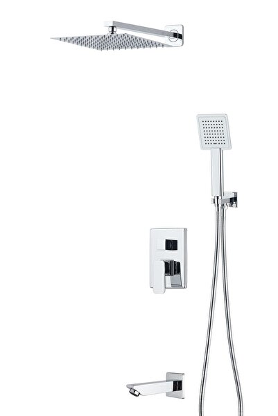 HMS Banyo Bataryası Dahil Ankastre Panel Duş Seti Krom