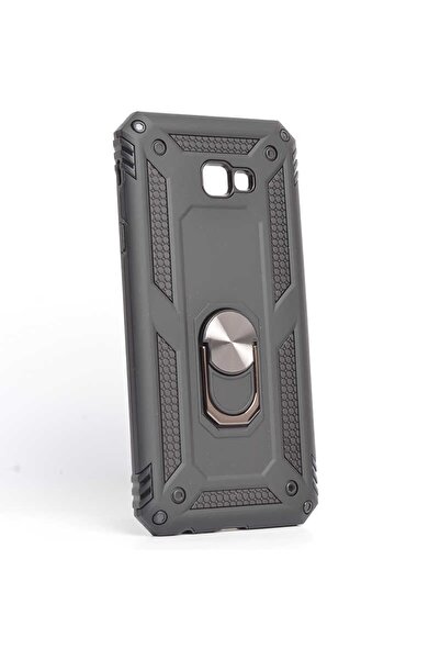 ZM STORE Samsung Galaxy J4 Plus Kılıf Zore Vega Tank Yüzüklü Standlı Kapak