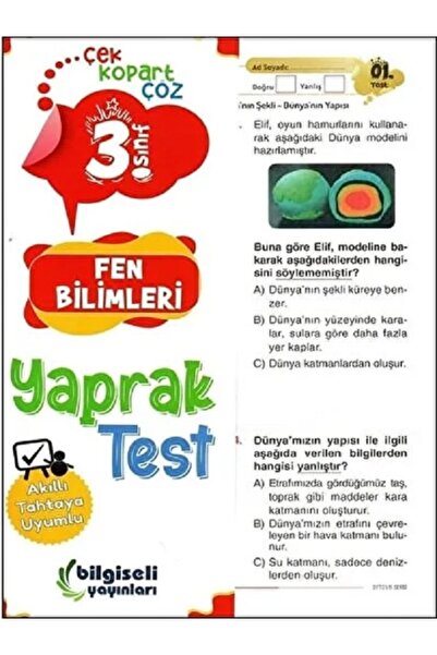 Bilgiseli Yayınları Bilgiseli Yayın 3.sınıf Fen Bilimleri Yaprak Test
