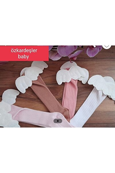 ÖZKARDEŞLER BABY جوارب للركبة للأطفال بأجنحة الملاك، عبوة من 4 قطع