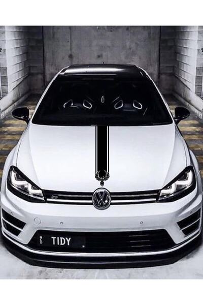 STİCKERCI BEY Kaput Şerit Sticker 12*60 Cm Kartal Desenli Kaput Kaplama Folyo...