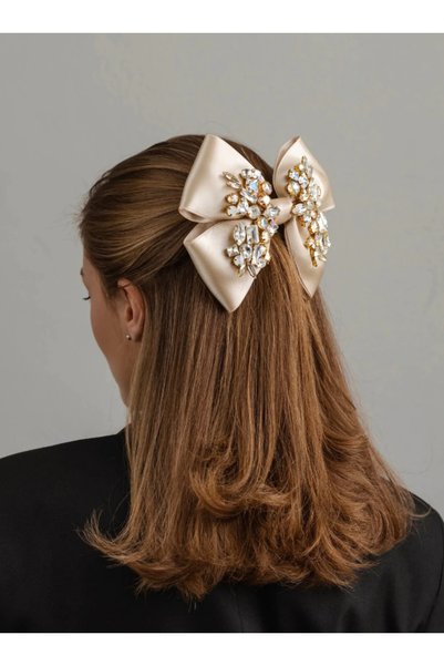 Csr Buckle CSR Collection Zircon Processing Double Satin Bow Clip Buckle- Trendyol