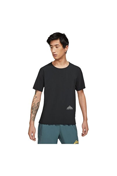 Nike Dri-fıt Rise 365 Kısa Kollu Erkek Arazi Koşu Spor Siyah Tişört Running T...