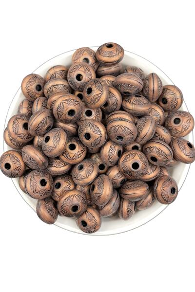 Hedef Bijuteri 50 جرام خرز نموذج عجلة ألوان نحاسية، 16 × 10 ملم خرز إكسسوارات...