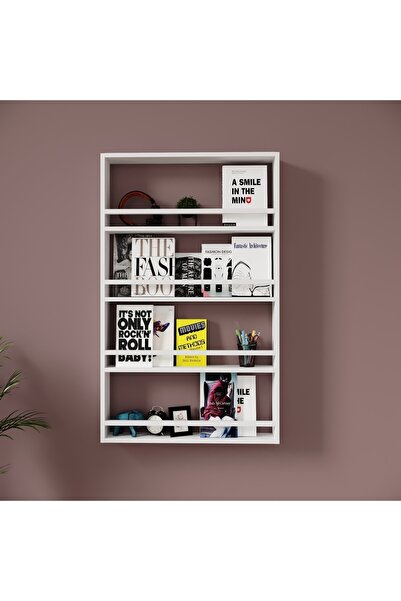 ROSEPAL Mobilya Micro Beyaz Çok Amaçlı Duvar Rafı
