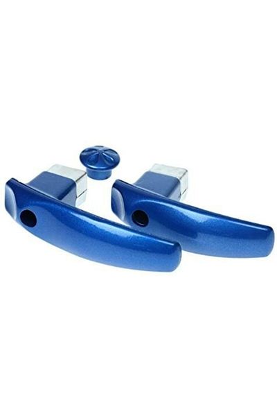 MFS Navy Blue Teapot Handle Set - Screwed from the Front and Top