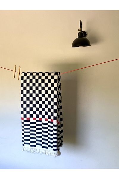 KARAKRAL Checkerboard Patterned Double Jacquard Pique 220X240Cm