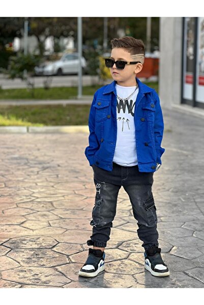 Alisa Can Kids Store Set de 3 piese pentru băiat, blugi, blugi, blugi și hano...