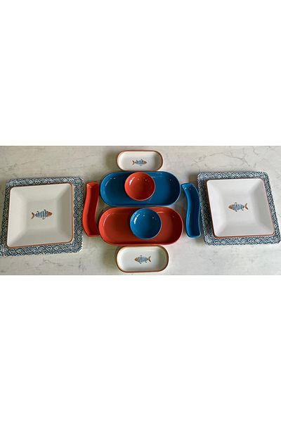 Keramika 12 Piece Koi Breakfast Set for 2 People