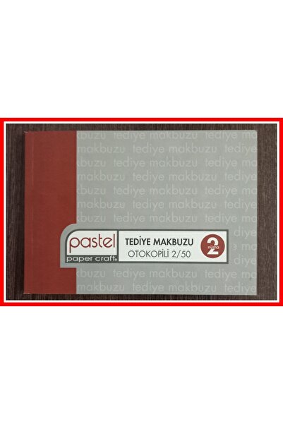 Pastel Tediye Makbuzu 14x20 Cm Boyutunda 2/50 Otokopili 1 Asıl 1 Suret 2 Nüsha (1'li Paket) 1 Adet
