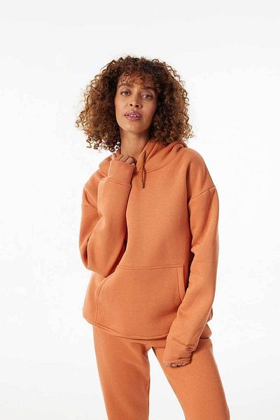 gothamvibes Дамски суитшърт с качулка Stay Oversize Cinnamon