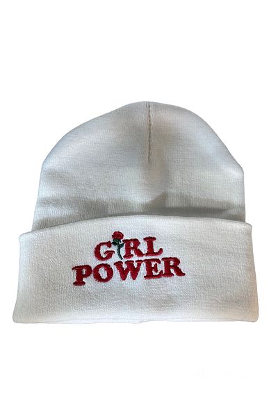 Köstebek قبعة بيضاء مطرزة من Girl Power