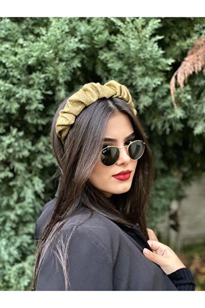 Gold Simli Taç Parlak Taç Kadın Saç Aksesuarı Yılbaşı tacı Saç Aksesuarı