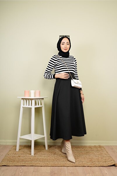 CNG MODA تنورة سكوبا واسعة