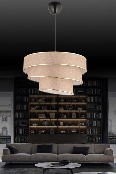 NisaLuce ثريا كعكة Nisa Luce Star ذات 3 طبقات باللون البني/الذهبي