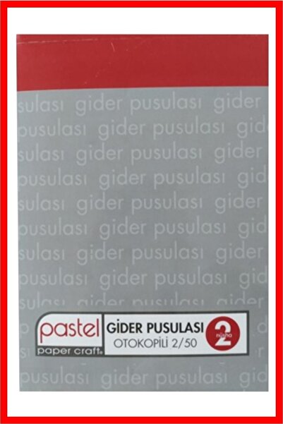 Pastel Gider Pusulası 14x20 Cm Boyutunda 2/50 Otokopili 1 Asıl 1 Suret 2 Nüsh...