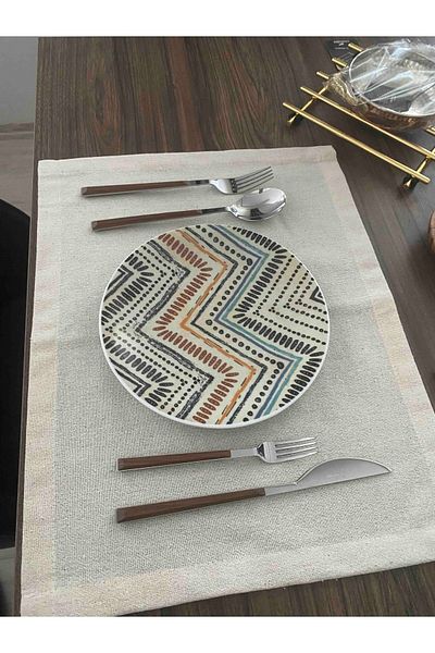 Viemso Set of 4 Natural Linen Authentic Placemats