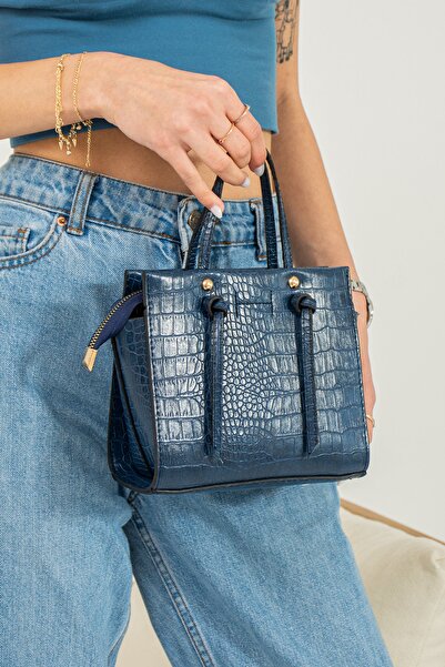 ESTUTE Γυναικεία τσάντα ώμου και χεριού με κόμπους Mini City